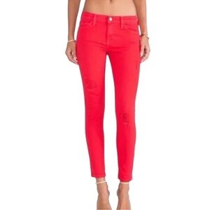 Current Elliot The Stiletto Victory Red Crop Jeans Size 0